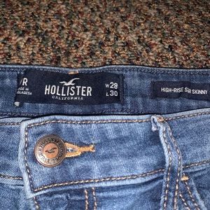 Hollister high rise skinny jean. Ripped.